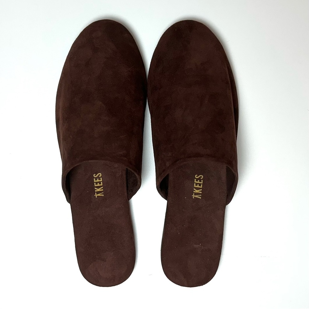 TKEES Ines Slide-On Mules, Chocolate Brown, 8/39 NEW